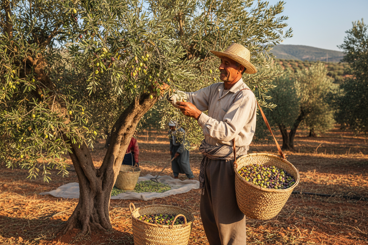 tunisie huile d'olive ramassage artisan
